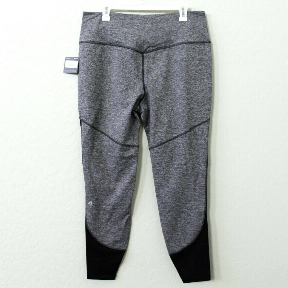 Eddie Bauer Crossover Fleece High-Rise Leggings Size XL- Gray & Black